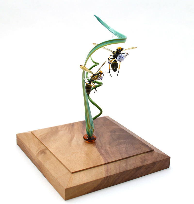 Tea For Two Wasps, glass wasps by Wesley Fleming