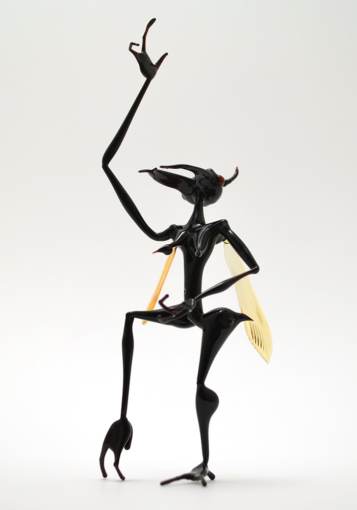 Dobsonfly Fairy collaboration with Shane Fero, glass fairy by Wesley Fleming