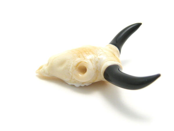 Bison Skull, glass buffalo skull by Wesley Fleming