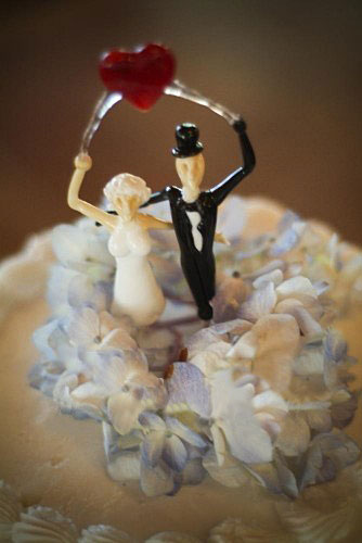 Wedding Cake Topper, close-up