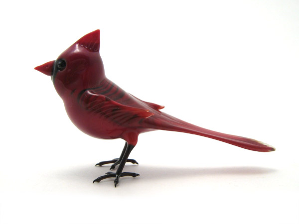 Cardinal, glass cardinal by Wesley Fleming