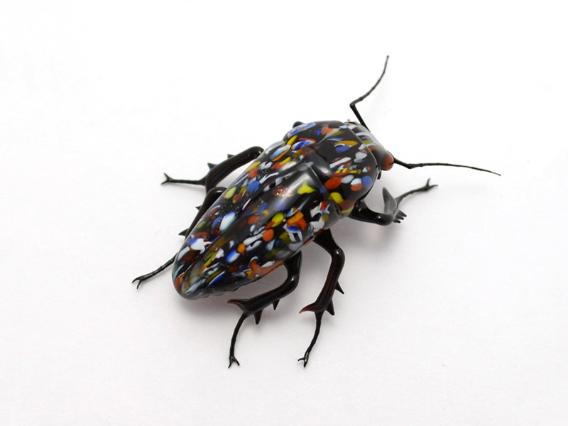 Confetti Beetle, glass confetti beetle by Wesley Fleming