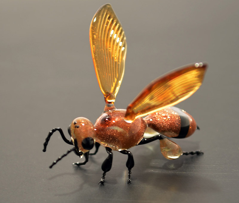 Disco Bee, glass insect by Wesley Fleming