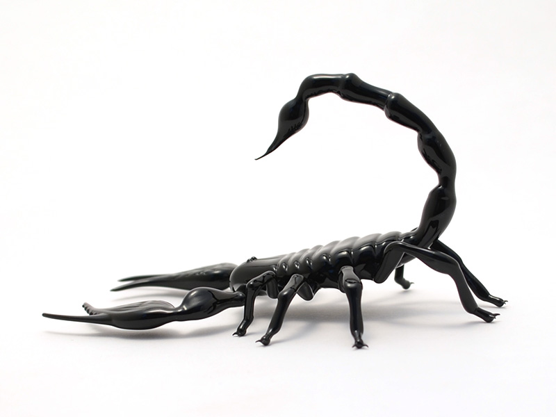 Emperor Scorpion, glass scorpion by Wesley Fleming