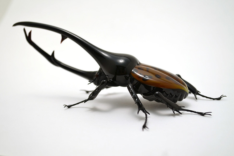 Hercules dynastes Beetle, glass hercules dynastes beetle by Wesley Fleming