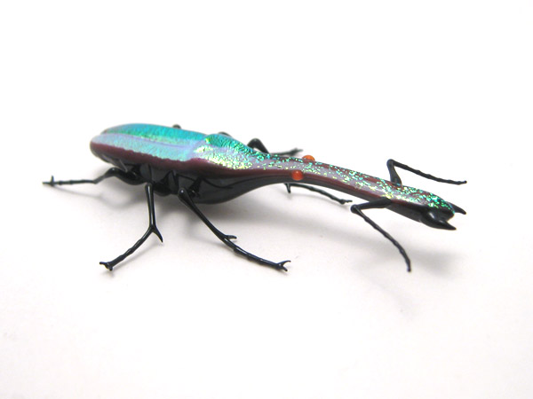 Mini Gold Weevil, glass insect by Wesley Fleming