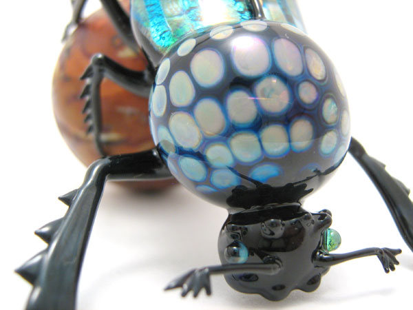 Scarab with Dung Ball, glass beetle by Wesley Fleming