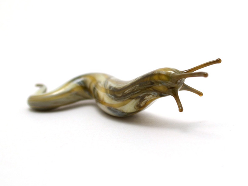 Striped Slug, glass slug by Wesley Fleming